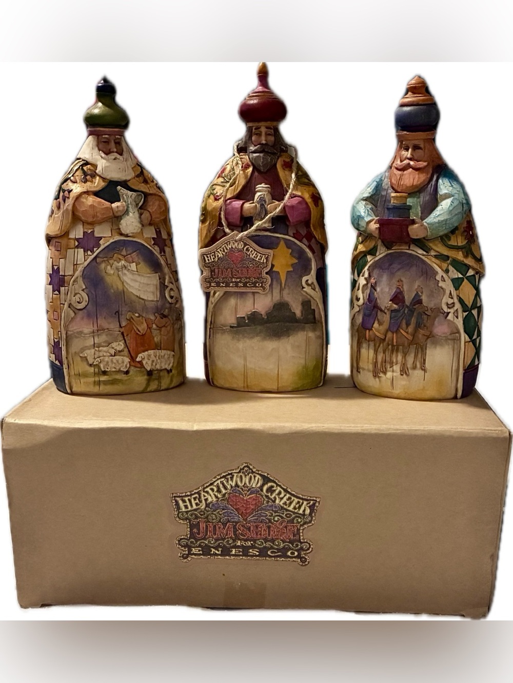VTG 2003 Jim Shore Heartwood Creek 3 Wisemen Figurine Set